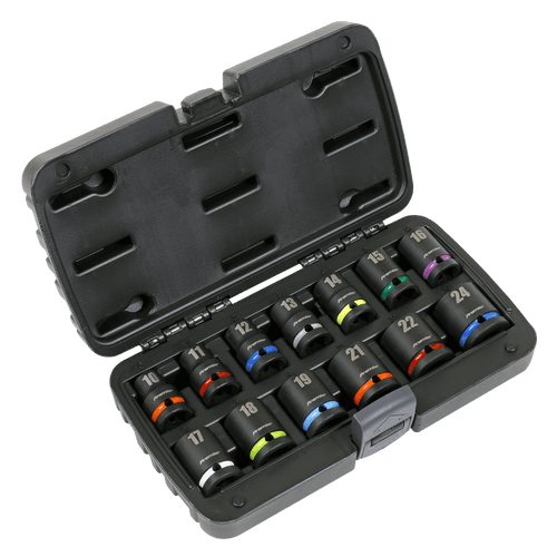 Sealey Impact Socket Set 13pc 1/2"Sq Drive Metric