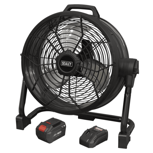 Sealey 2-in-1 Cordless/Corded 16" High Velocity Drum Fan 20V SV20 Series Kit