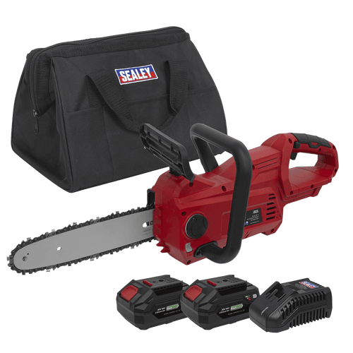 Sealey Cordless Chainsaw 25cm 20V SV20 Series Kit -  2 Batteries