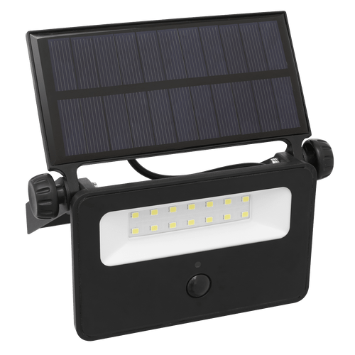 Sealey Extra-Slim Solar Floodlight with Wall Bracket 16W SMD LED