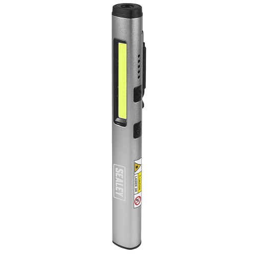 Sealey Penlight Torch with UV 5W COB & 3W SMD LED with Laser Pointer Rechargeable