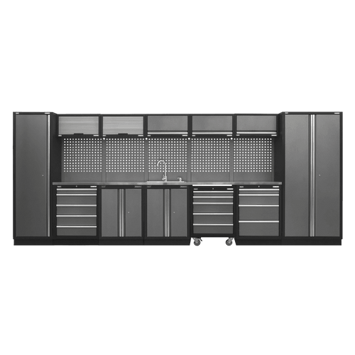 Sealey Superline Pro 4.9m Storage System - Stainless Worktop