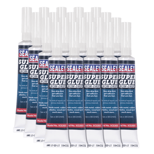 Super Glue Non-Drip Gel 20g Pack of 20 (SCS303)