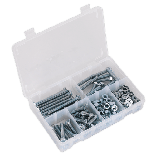 Setscrew, Nut & Washer Assortment 220pc High Tensile M8 Metric (AB051SNW)