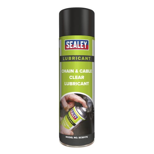 Chain & Cable Clear Lubricant 500ml Pack of 6 (SCS017)