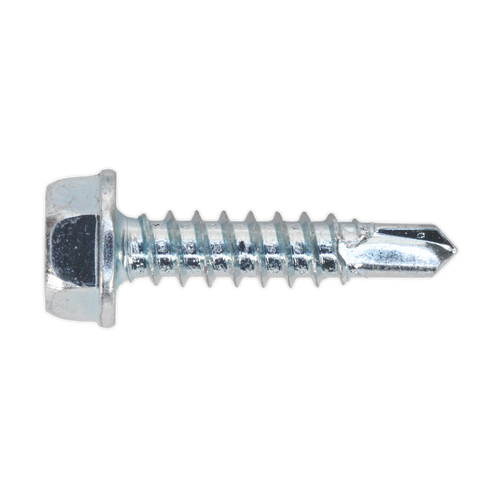 Self Drilling Screw 4.2 x 19mm Hex Head Zinc Pack of 100 (SDHX4219)