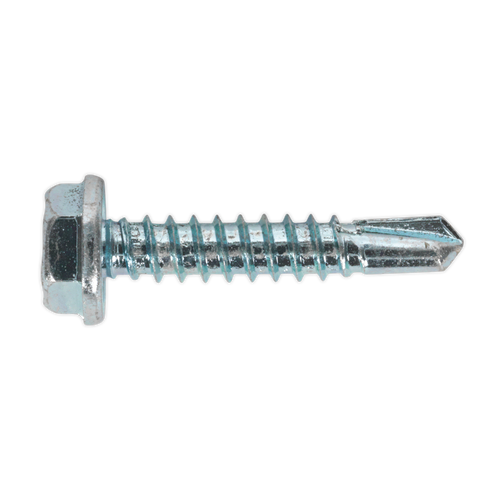 Self Drilling Screw 4.8 x 25mm Hex Head Zinc Pack of 100 (SDHX4825)