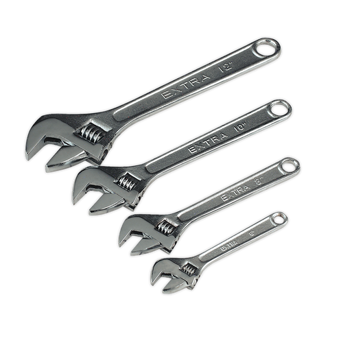 Adjustable Wrench Set 4pc 150, 200, 250 & 300mm (S0449)