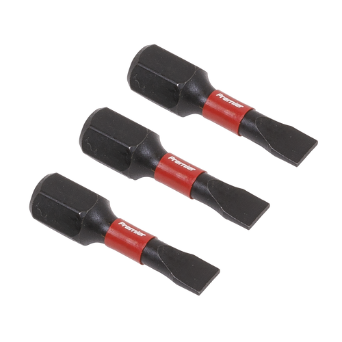 Slotted 4.5mm Impact Power Tool Bits 25mm - 3pc (AK8201)