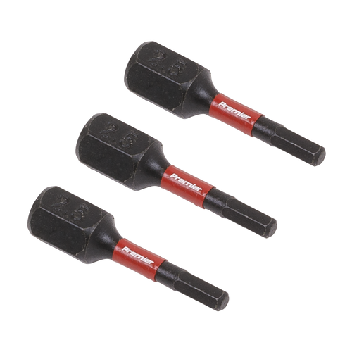 Hex 2.5mm Impact Power Tool Bits 25mm - 3pc (AK8210)