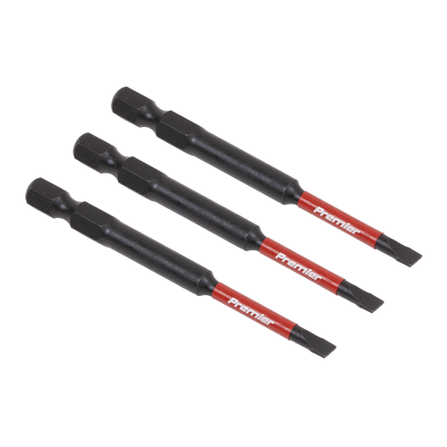 Slotted 4.5mm Impact Power Tool Bits 75mm - 3pc (AK8251)