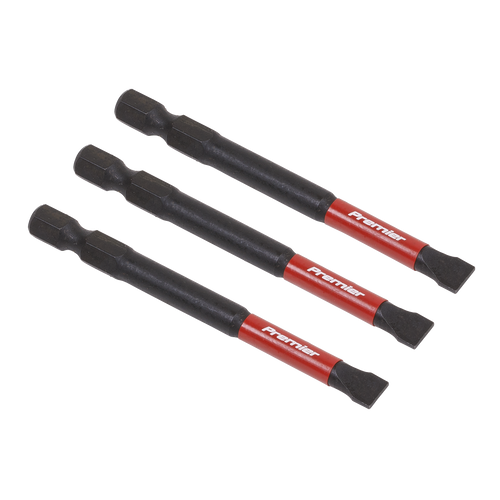 Slotted 6.5mm Impact Power Tool Bits 75mm - 3pc (AK8253)