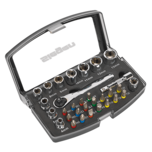 Socket & Bit Set 31pc 1/4"Sq Drive (S01036)