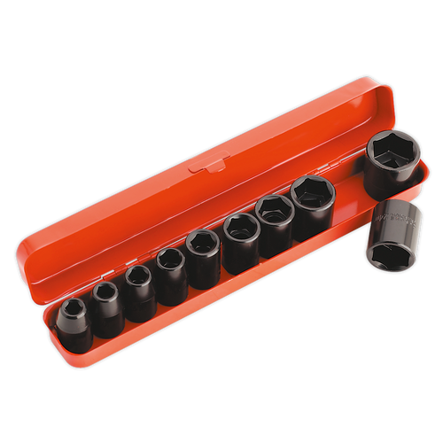 Impact Socket Set 10pc 1/2"Sq Drive Metric (AK56/11M)