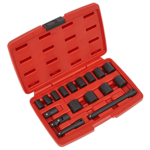 Impact Socket Set 17pc 3/8"Sq Drive Metric (AK68217)