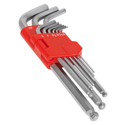 Ball-End Hex Key Set 9pc Long Metric (AK7139)