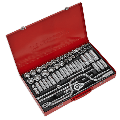 Socket Set 64pc 3/8" & 1/2"Sq Drive 6pt WallDrive¨ - Metric/Imperial (AK694)