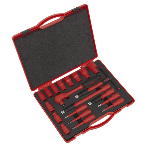 Insulated Socket Set 20pc 1/2"Sq Drive WallDrive¨ VDE Approved (AK7941)