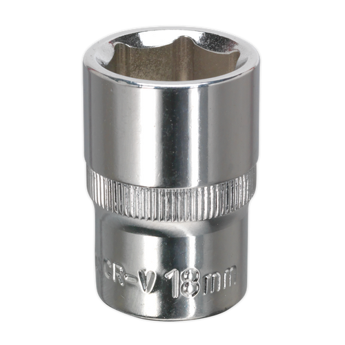 WallDrive¨ Socket 18mm 1/2"Sq Drive Fully Polished (SP1218)