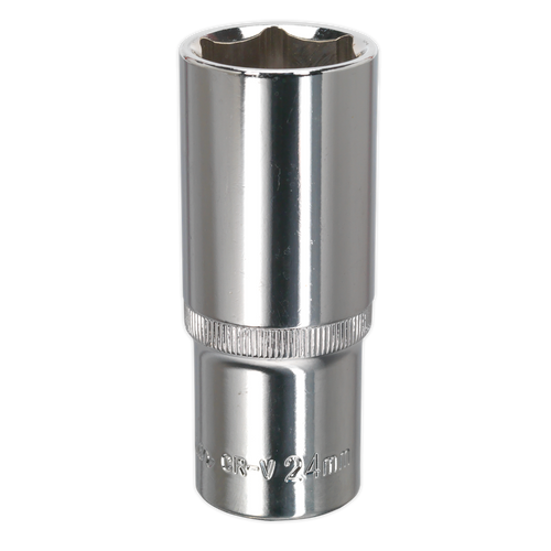 WallDrive¨ Socket 24mm Deep 1/2"Sq Drive Fully Polished (SP1224D)