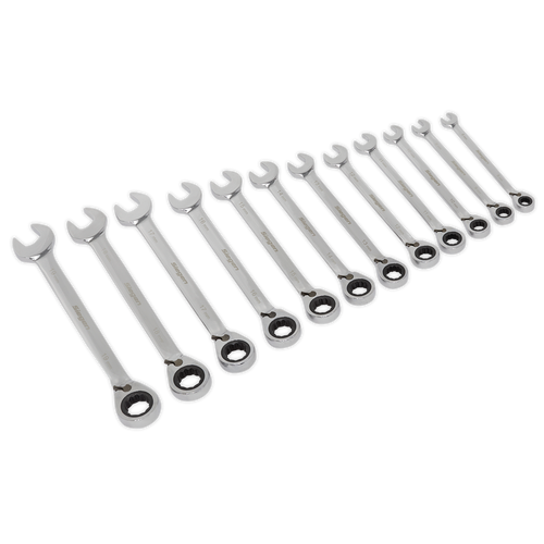 Reversible Ratchet Combination Spanner Set 12pc Metric (S0840)