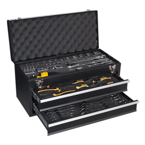 Portable Tool Chest 2 Drawer with 90pc Tool Kit (S01055)