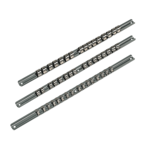 Socket Retaining Rail Set 3pc 1/4", 3/8" & 1/2"Sq Drive (AK270)