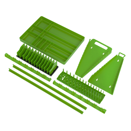 Tool Storage Organizer Set 9pc - Hi-Vis Green (TSK01HV)