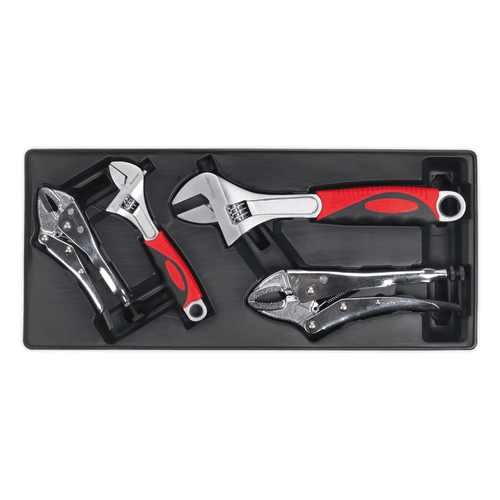 Tool Tray with Locking Pliers & Adjustable Wrench Set 4pc (TBT04)