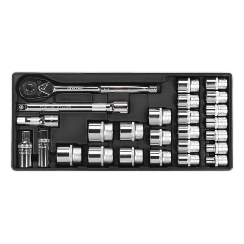Tool Tray with Socket Set 26pc 1/2"Sq Drive (TBT21)