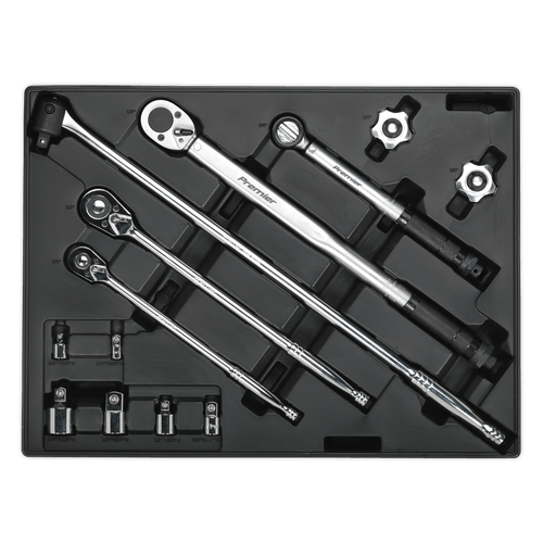 Tool Tray with Ratchet, Torque Wrench, Breaker Bar & Socket Adaptor Set 13pc (TBT32)