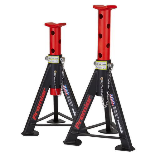 Axle Stands (Pair) 6tonne Capacity per Stand - Red (AS6R)