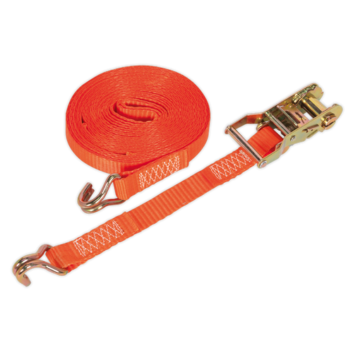 Ratchet Tie Down 25mm x 8m Polyester Webbing 1500kg Breaking Strength (TD1508J)