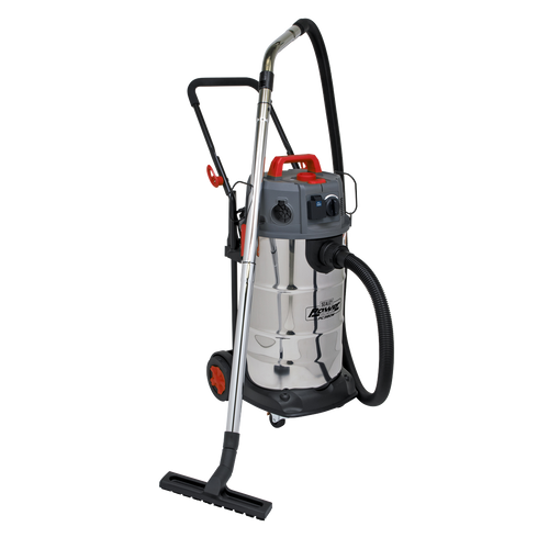 Vacuum Cleaner Industrial Dust-Free Wet/Dry 38L 1500W/230V Stainless Steel Drum M Class Filtration (PC380M)