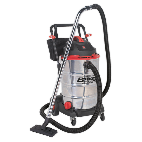 Vacuum Cleaner Wet & Dry 60L Stainless Drum 1600W/230V (PC460)