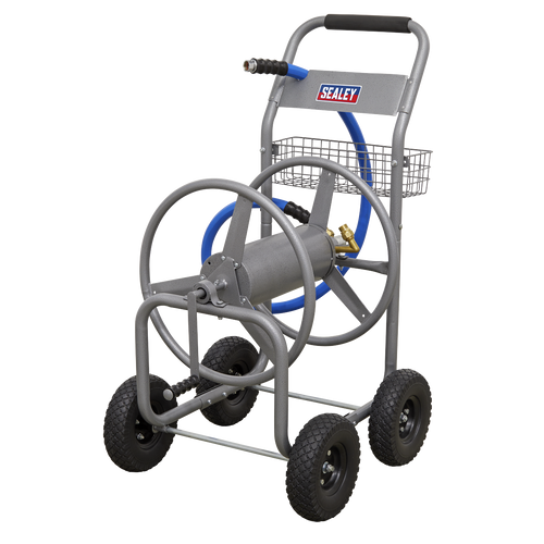 Sealey Heavy-Duty Hose Reel Cart with 50m Heavy-Duty ¯19mm Hot & Cold  Rubber Water Hose - Highland Fasteners