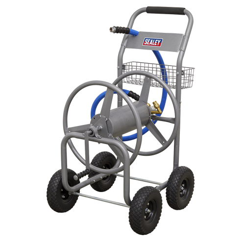 Sealey Heavy-Duty Hose Reel Cart with 50m Heavy-Duty ¯19mm Hot & Cold  Rubber Water Hose - Highland Fasteners