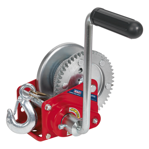 Geared Hand Winch with Brake & Cable 540kg Capacity (GWC1200B)