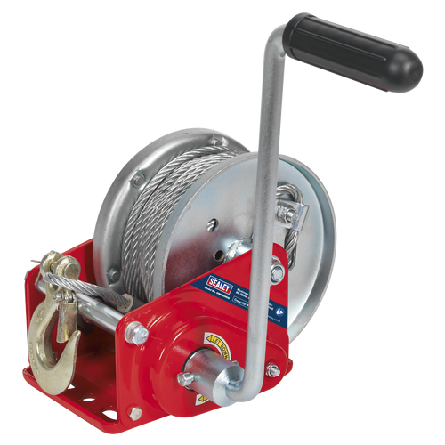 Geared Hand Winch with Brake & Cable 900kg Capacity (GWC2000B)