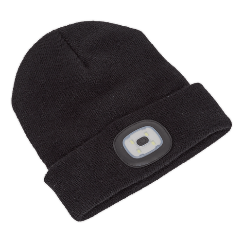 Beanie Hat 4 SMD LED USB Rechargeable (LED185)