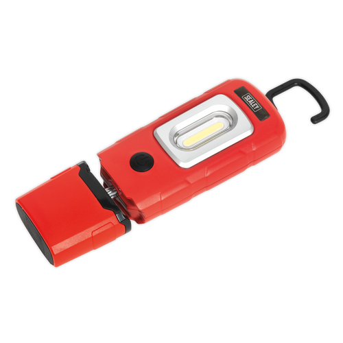 Rechargeable 360¡ Inspection Light 3W COB & 1W SMD LED Red Lithium-Polymer (LED3601R)