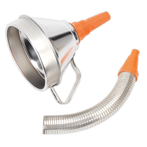 Funnel Metal with Flexible Spout & Filter ¯160mm (FM16F)