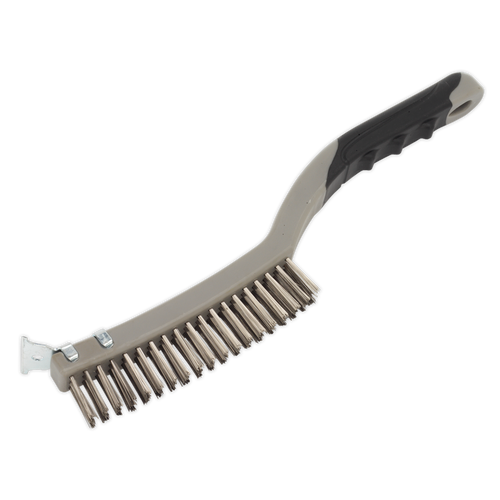 Wire Brush with Stainless Steel Fill & Scraper (WB105)