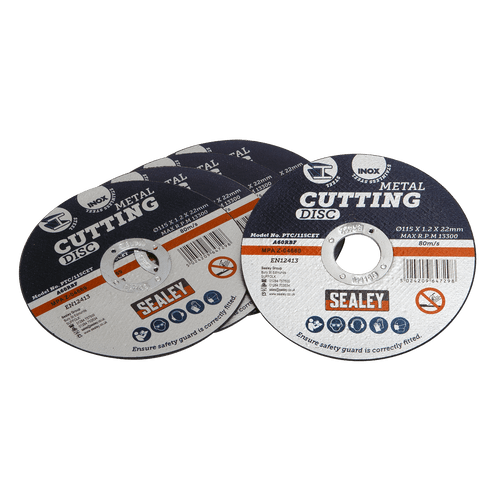 Cutting Disc ¯115 x 1.2mm 22mm Bore Pack of 5 (PTC/115CET5)