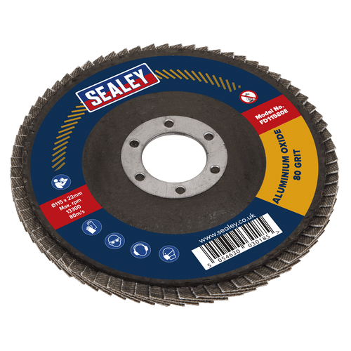 Flap Disc Aluminium Oxide ¯115mm ¯22mm Bore 80Grit (FD11580E)