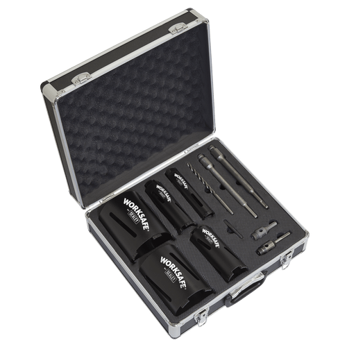 Diamond 5 Core Kit (¯38, 52 ,65, 117, 127mm Cores with Adaptors) (WDCKIT5)