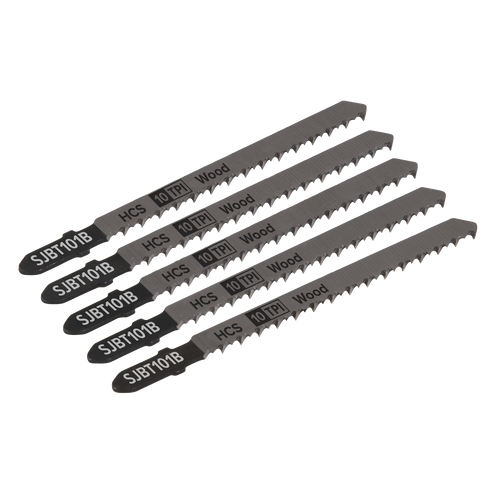 Jigsaw Blade Hard Wood 100mm 10tpi - Pack of 5 (SJBT101B)