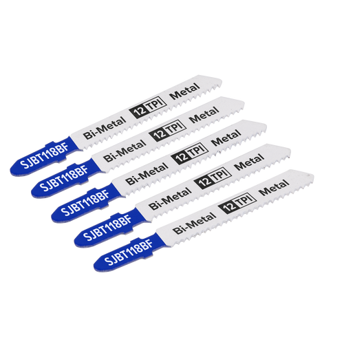 Jigsaw Blade Metal 75mm 12tpi - Pack of 5 (SJBT118BF)