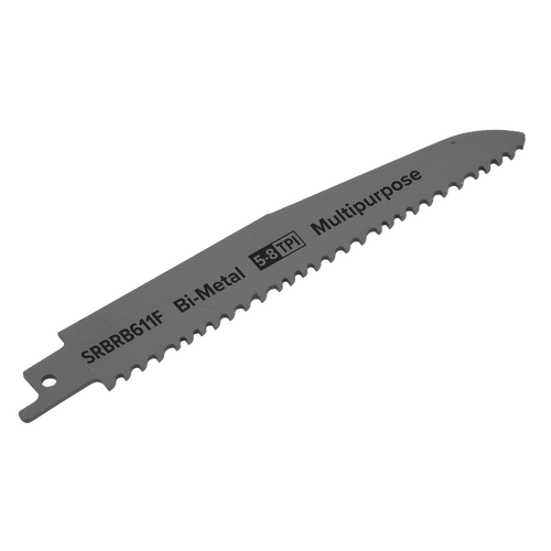 Reciprocating Saw Blade Multipurpose 150mm 5-8tpi - Pack of 5 (SRBRB611F)