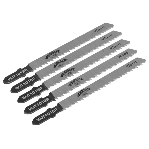 Jigsaw Blade Wood & Plastics 75mm 10tpi - Pack of 5 (WJT101BR)